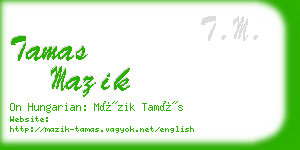 tamas mazik business card